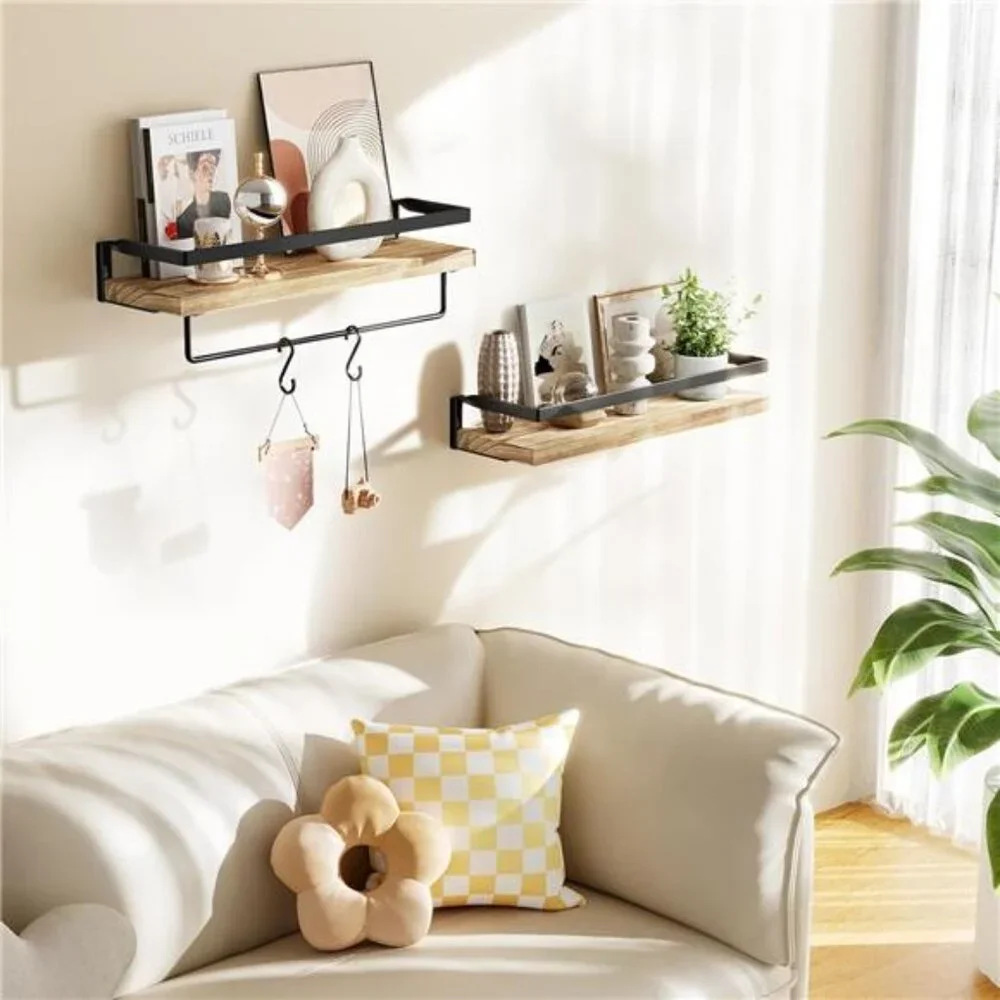 Bathroom Shelves with Towel Bar, Floating Shelves, Wall Shelves for Bathroom